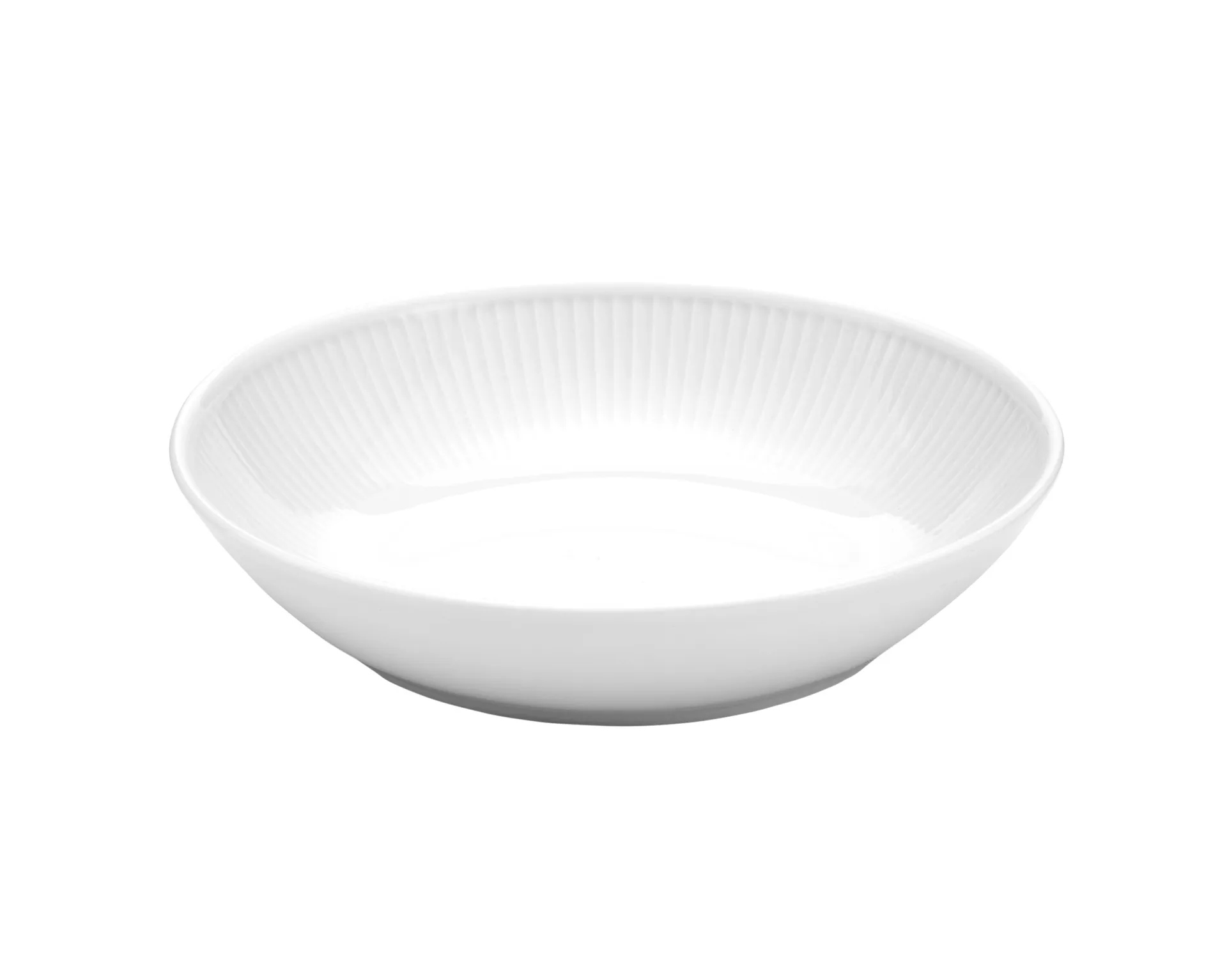 Plissé Salat/Pastatallerken 23 cm, Hvid Pillivuyt