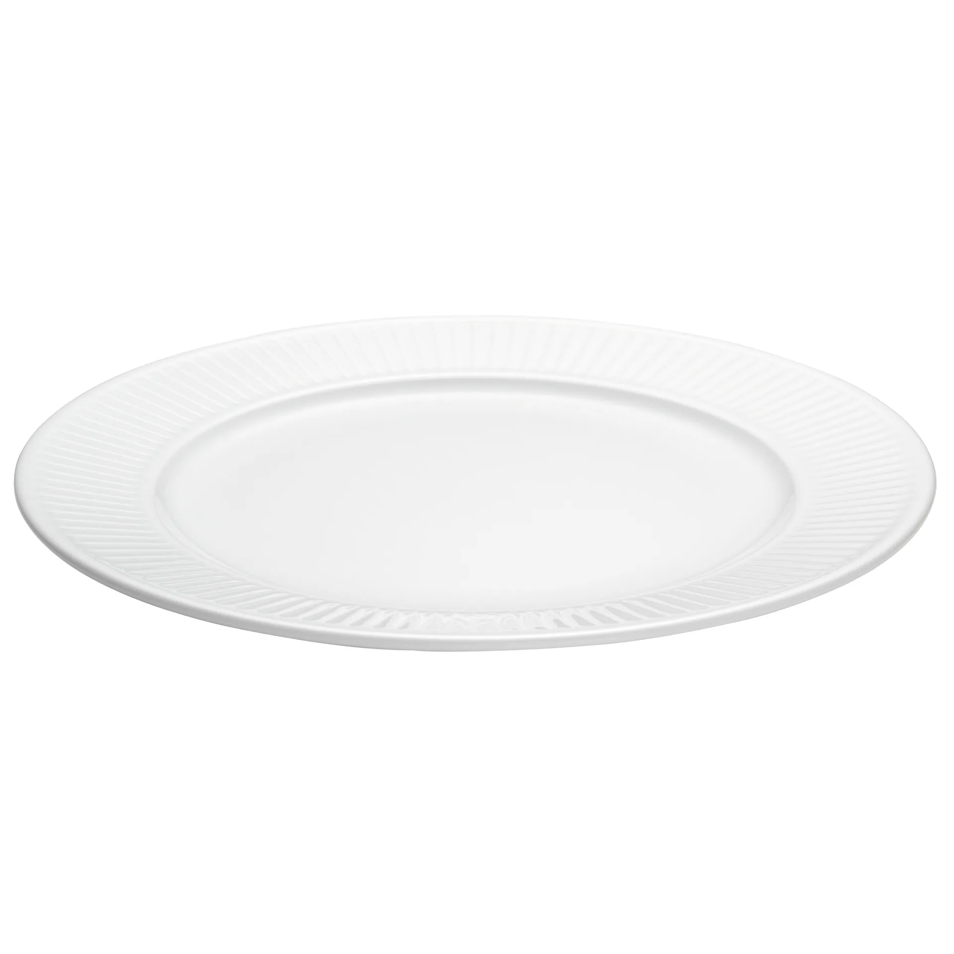 Plissé tallerken Ø 28 cm, Hvid Pillivuyt