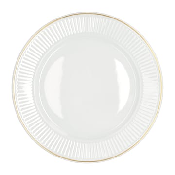 Plissé tallerken med guldkant Ø22 cm - Hvid - Pillivuyt