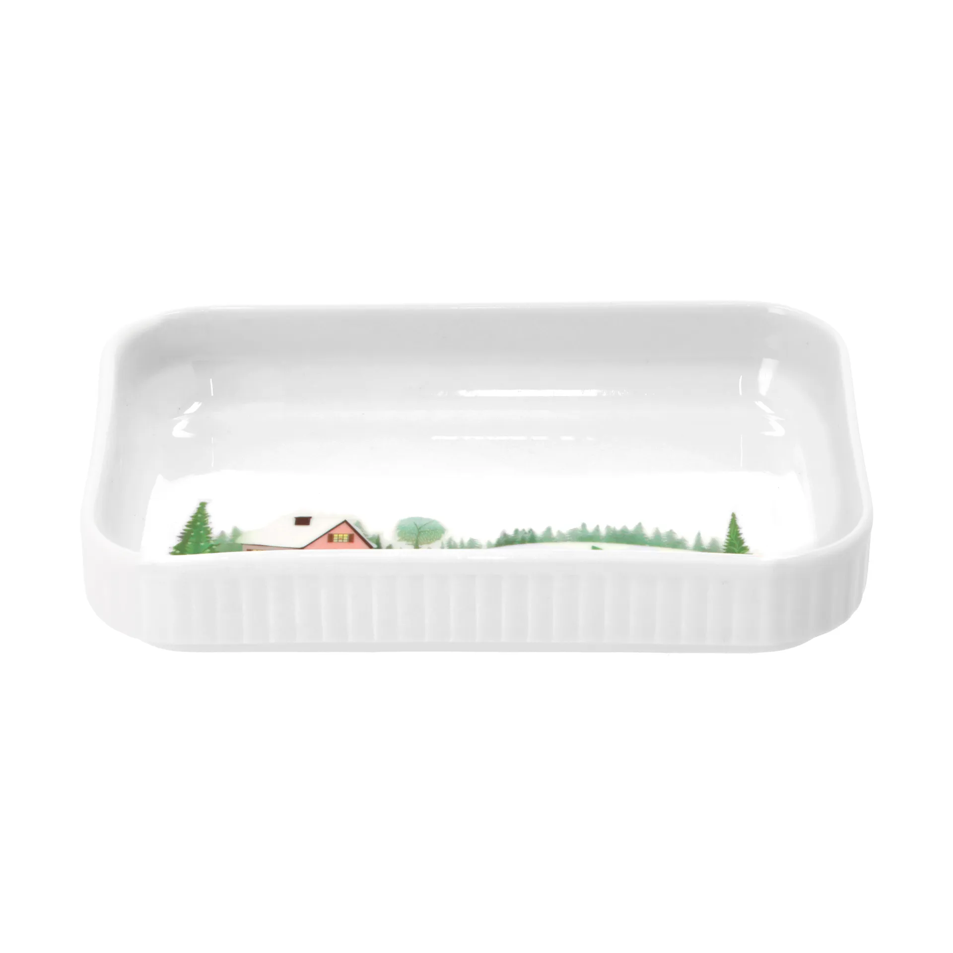 Vinter fad 12x18 cm, Hvid Pillivuyt