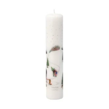 Vinter kalenderlys Ø5x25 cm - Hvid - Pillivuyt