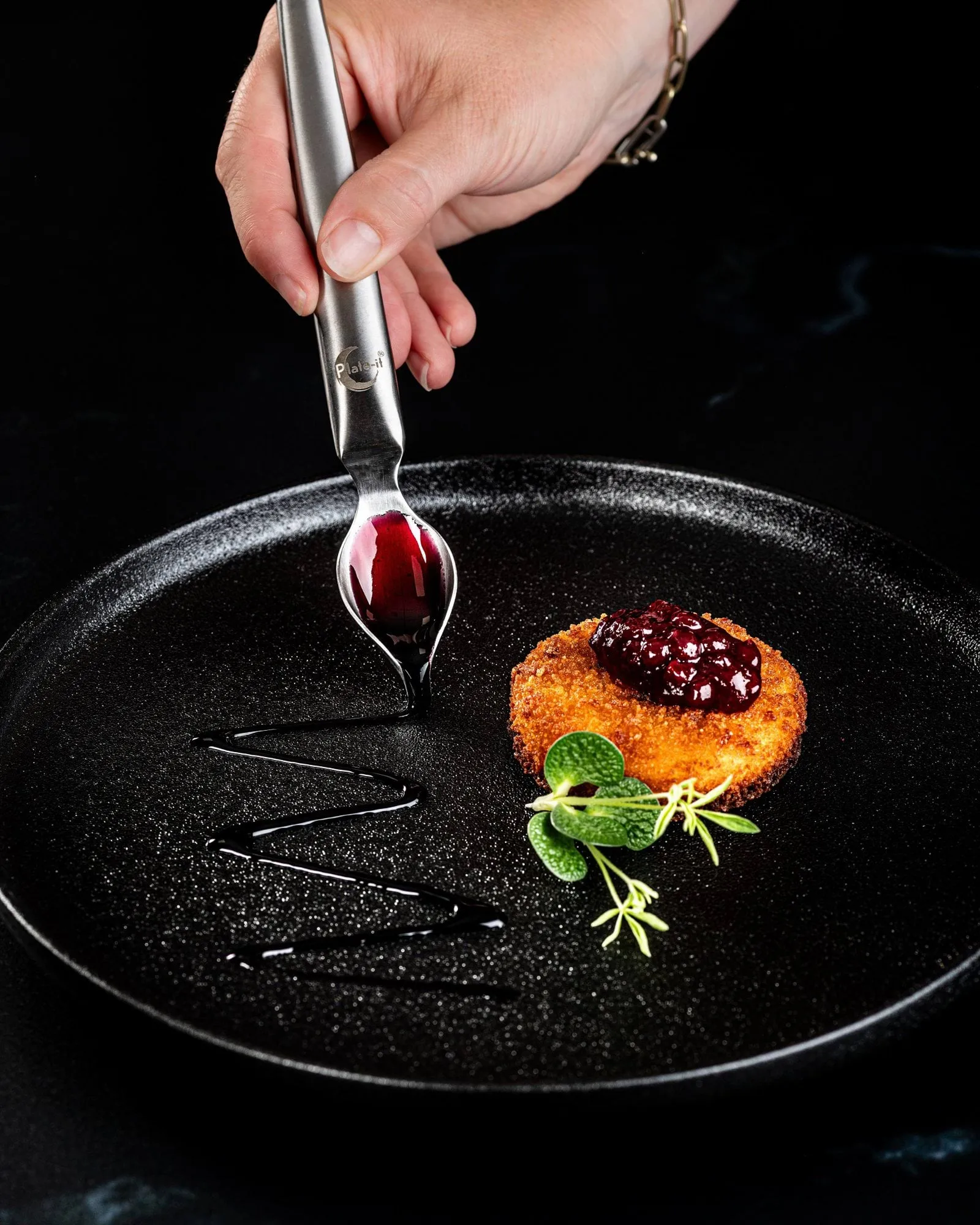 Plate-it dekoreringsskeer, Rustfrit stål, 2-pak Plate It
