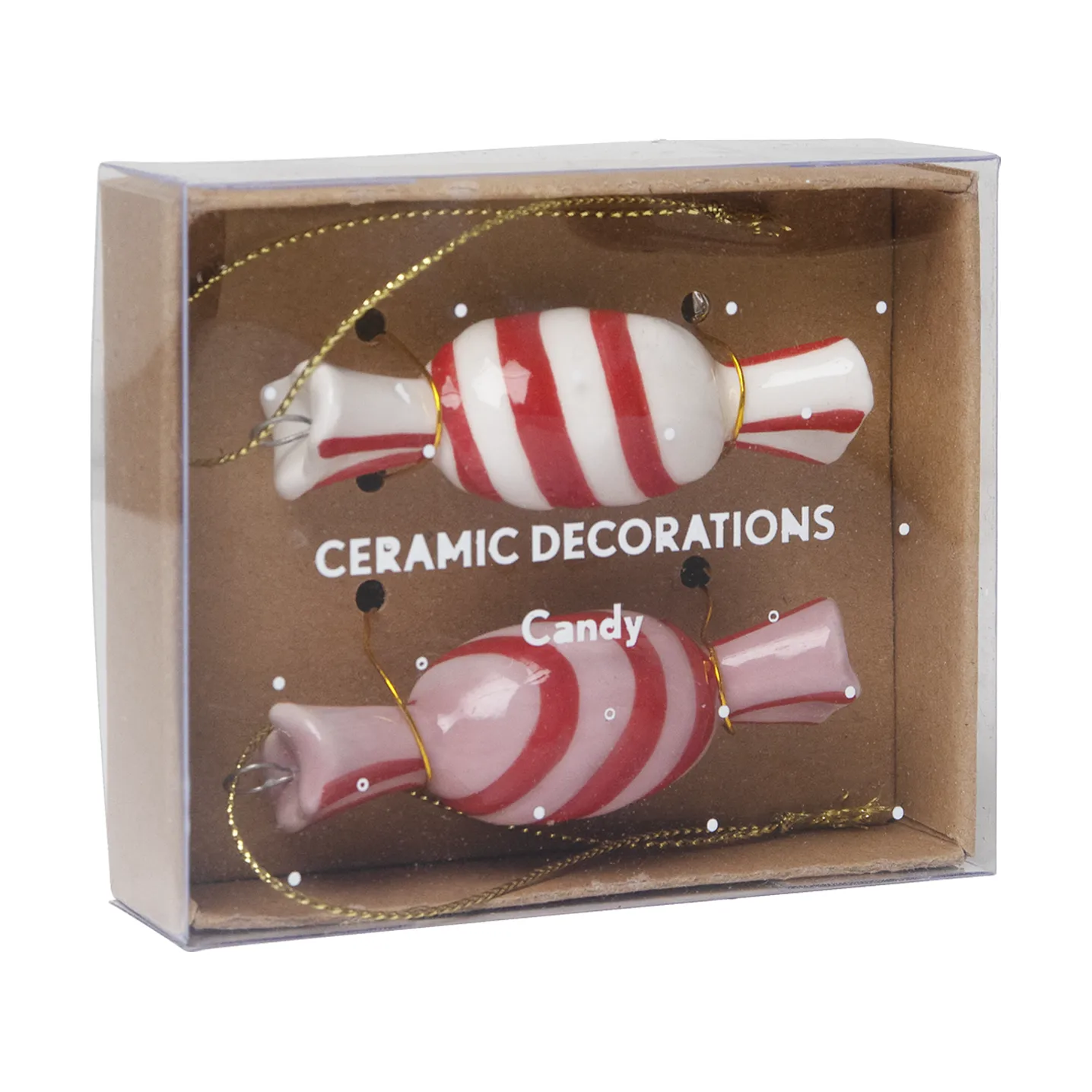 Candy dekorationsophæng 2 dele, Rød-hvid Pluto Design