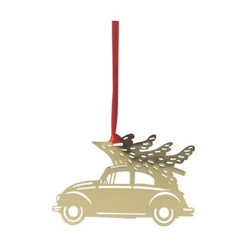 Christmas car juletræspynt - Guld - Pluto Design