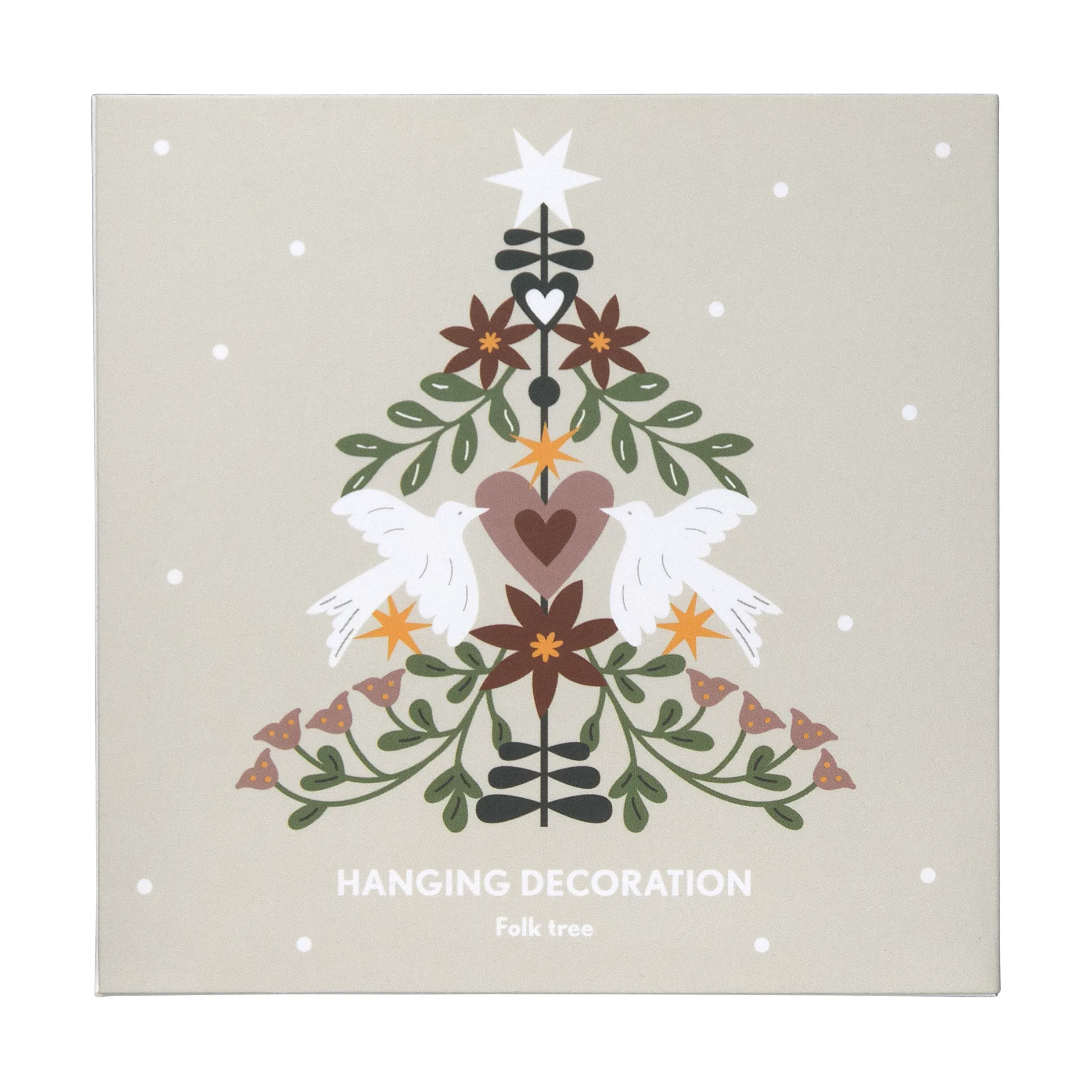 Folk tree dekorationsophæng, Guld Pluto Design