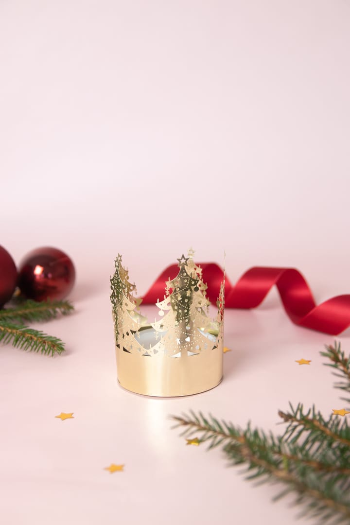 Gran fyrfadsstage medium, Guld Pluto Design