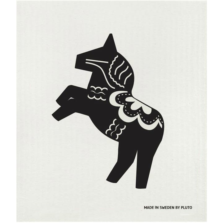 Hest karklud 17x20 cm, Sort/Hvid Pluto Design