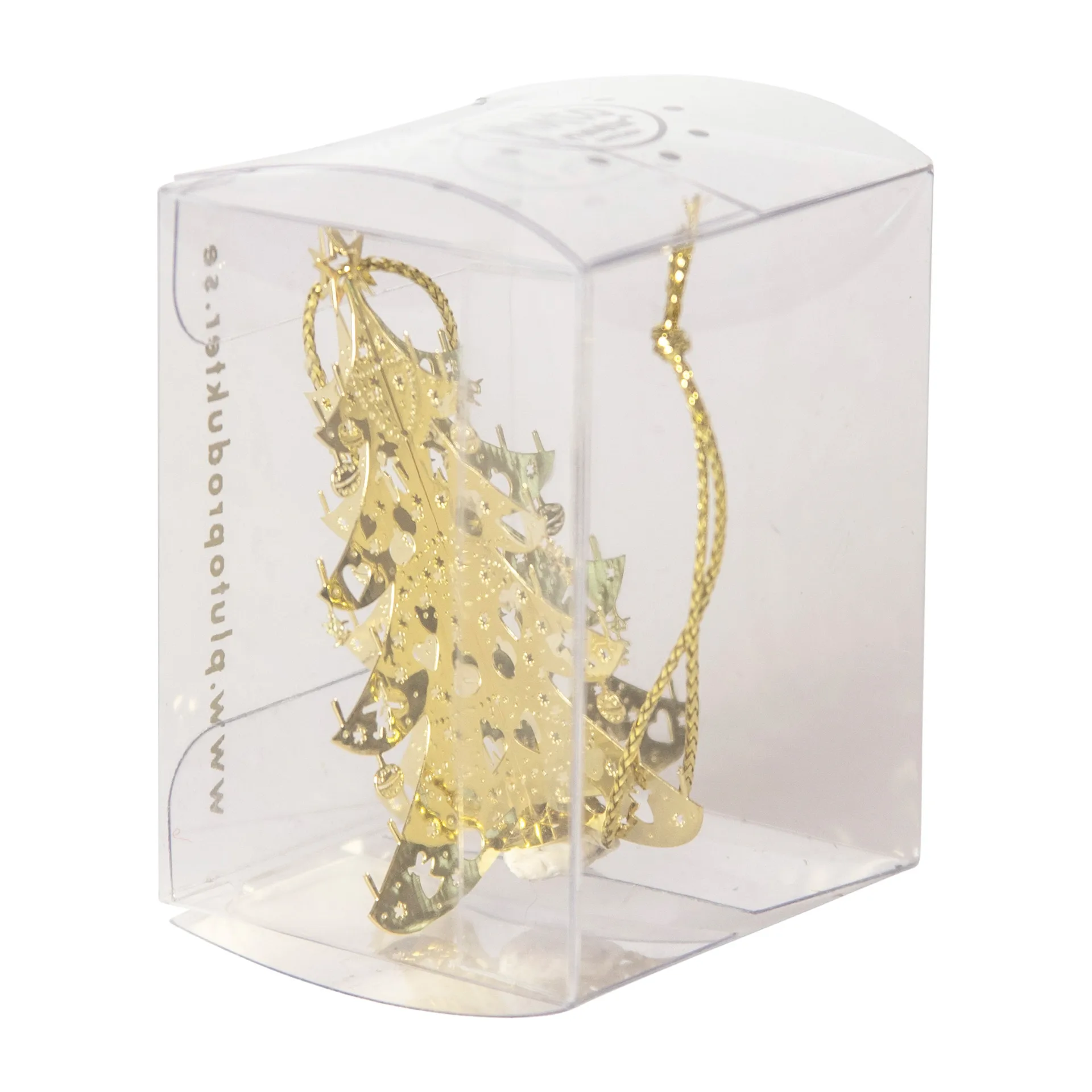 Juleophæng 3D gran, Guld Pluto Design