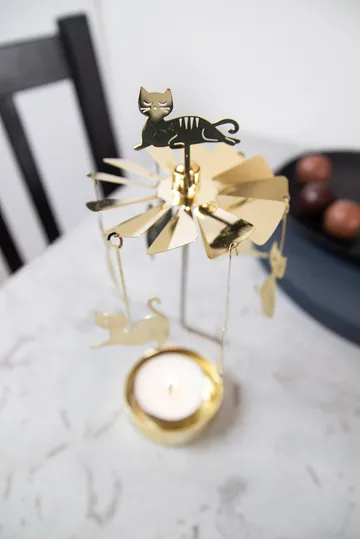 Kattefamilie englespil - Guld - Pluto Design
