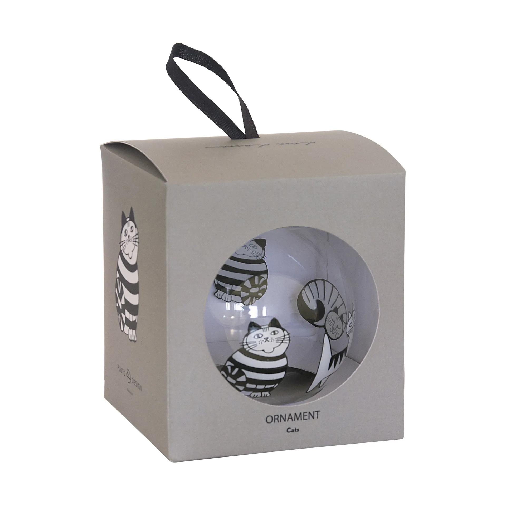 Lisa Larson katte julekugle, White-black Pluto Design