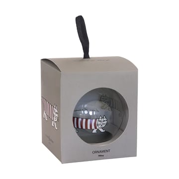 Lisa Larson Mikey julekugle - Silver-red-white - Pluto Design