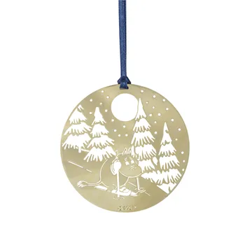 Pluto julepynt metal - Mumi vinter, guldfarvet - Pluto Design