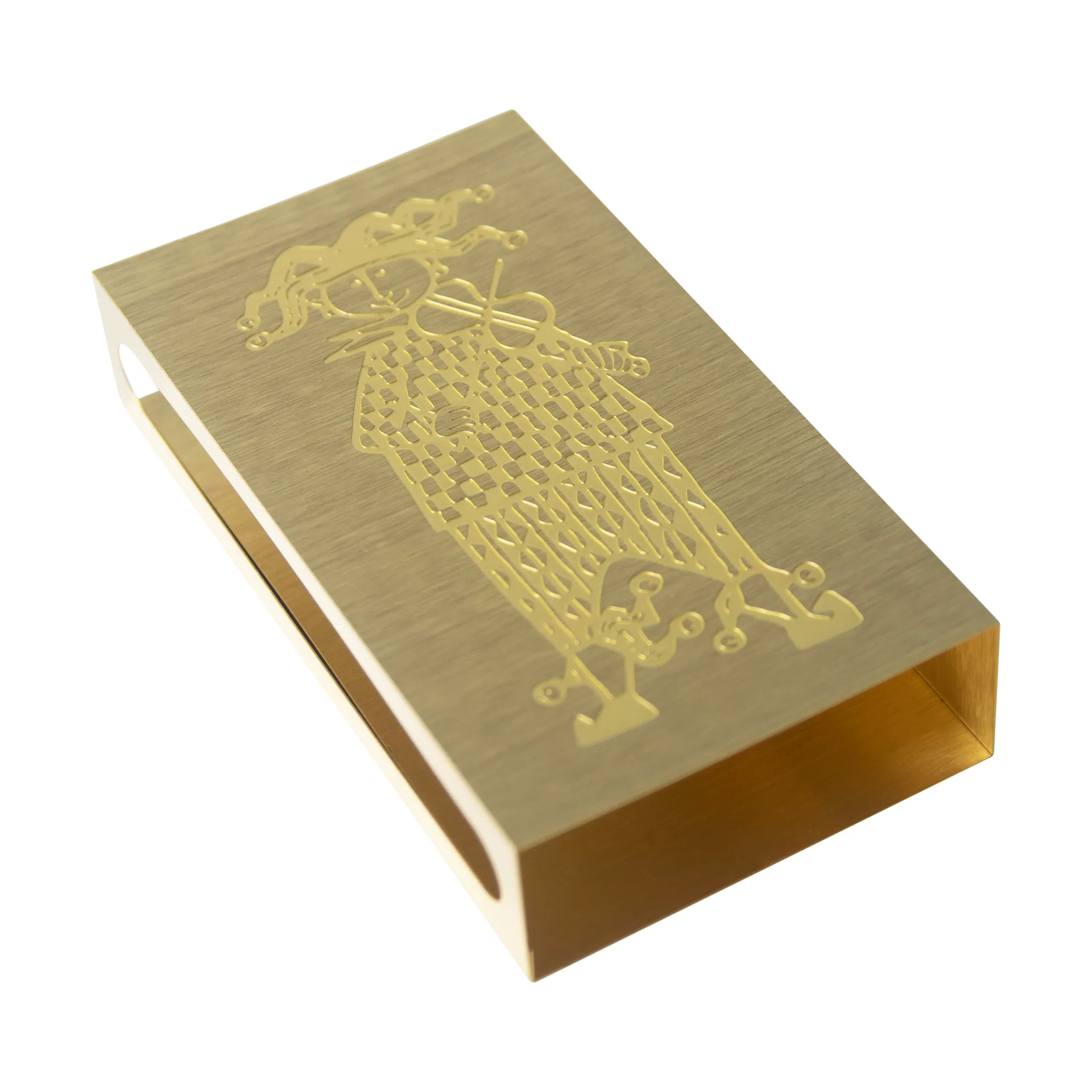 Stig Lindberg Karneval tændstikæske, Guld Pluto Design