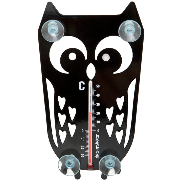 Ugle termometer - sort - Pluto Design