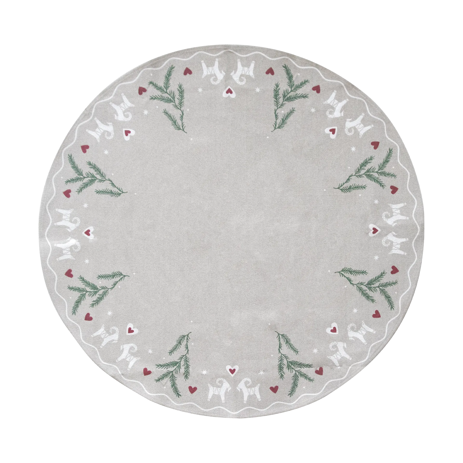 Yule Goat juletræstæppe Ø110 cm, Beige Pluto Design