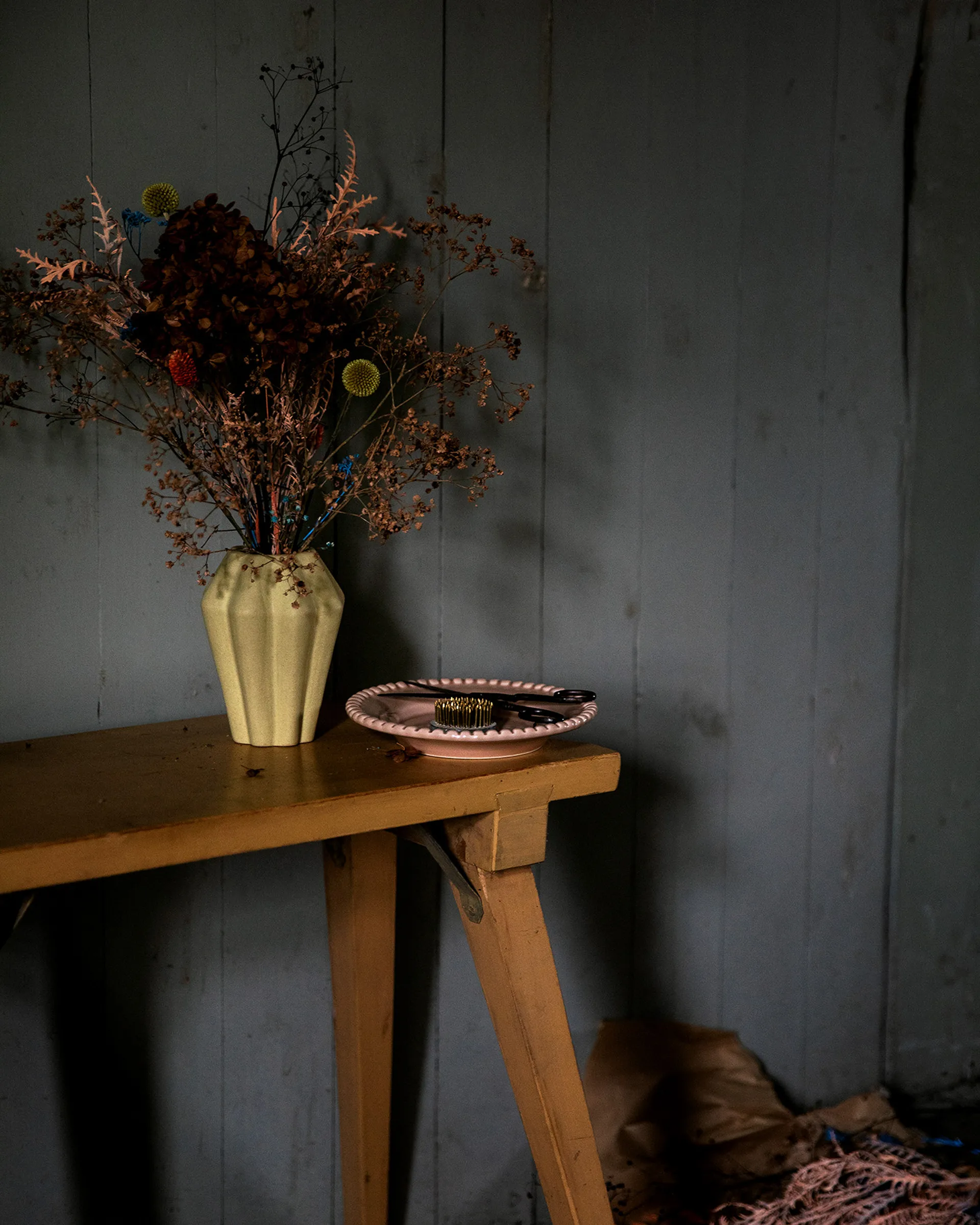 Birgit vase/fyrfadsstage 14 cm, Pale Yellow PotteryJo