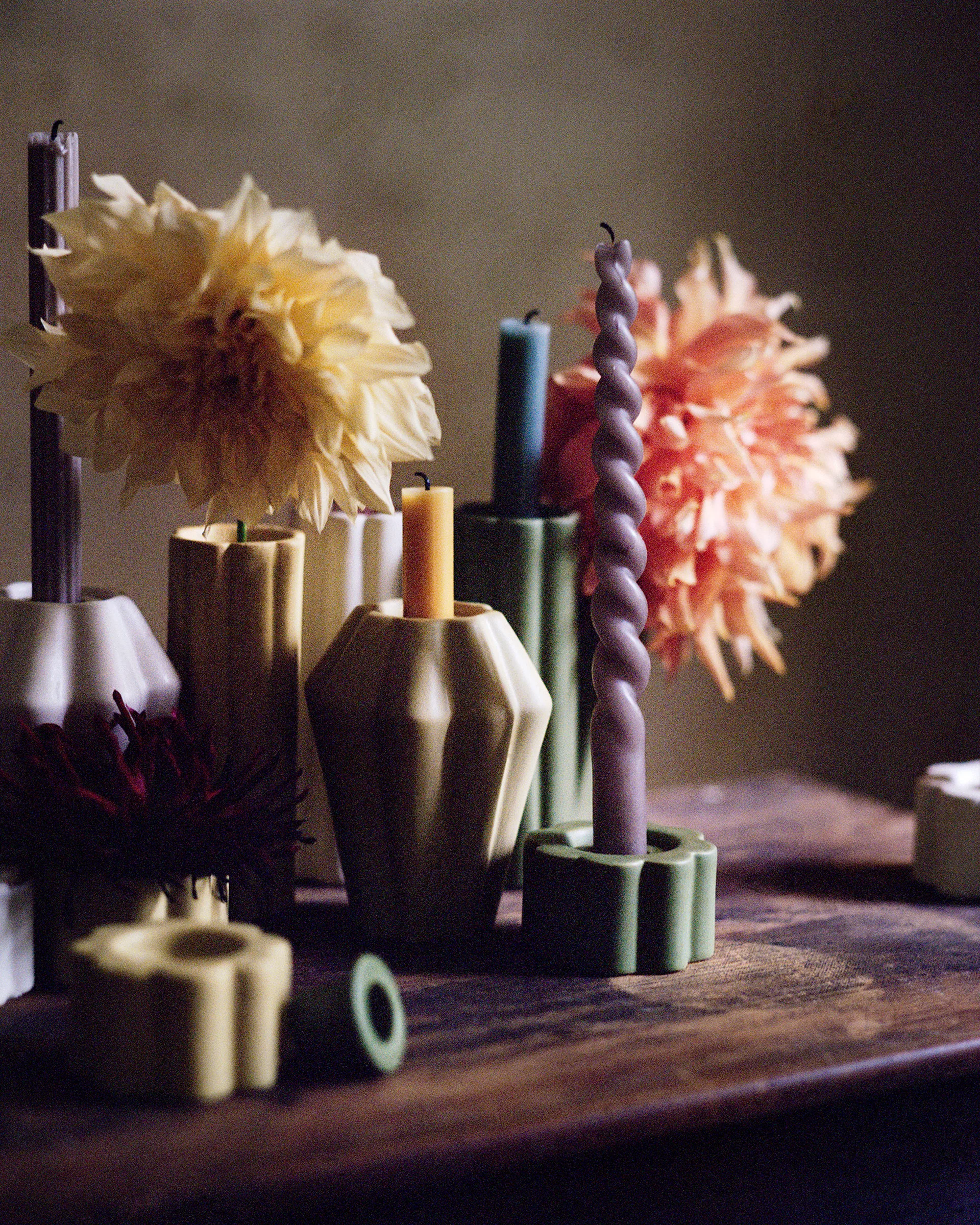 Birgit vase/fyrfadsstage 17 cm, Pale Yellow PotteryJo