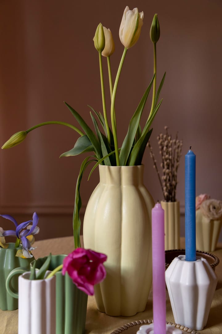 Birgit vase/fyrfadsstage 17 cm, Pale Yellow PotteryJo