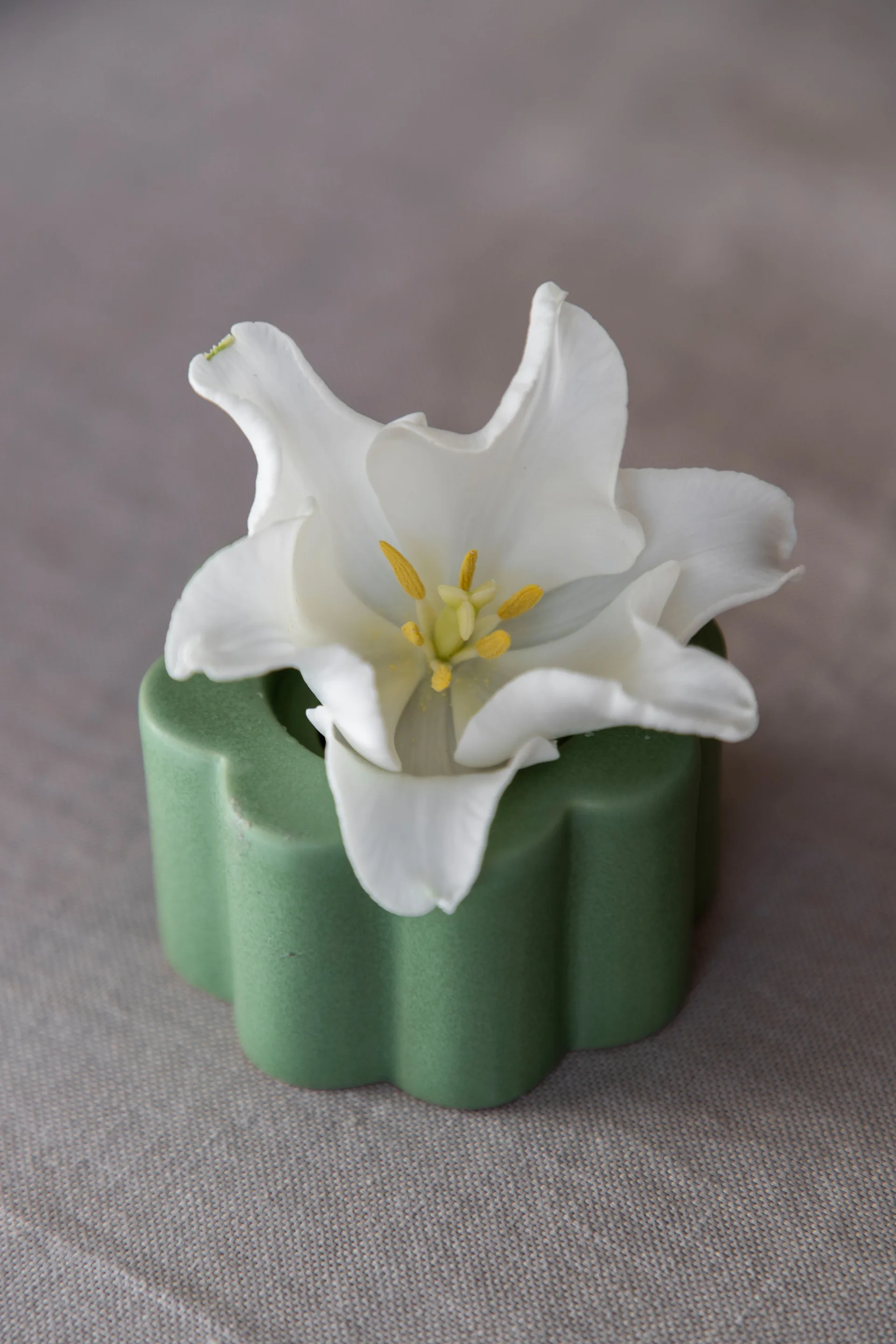 Birgit vase/fyrfadsstage 5 cm, Olive PotteryJo