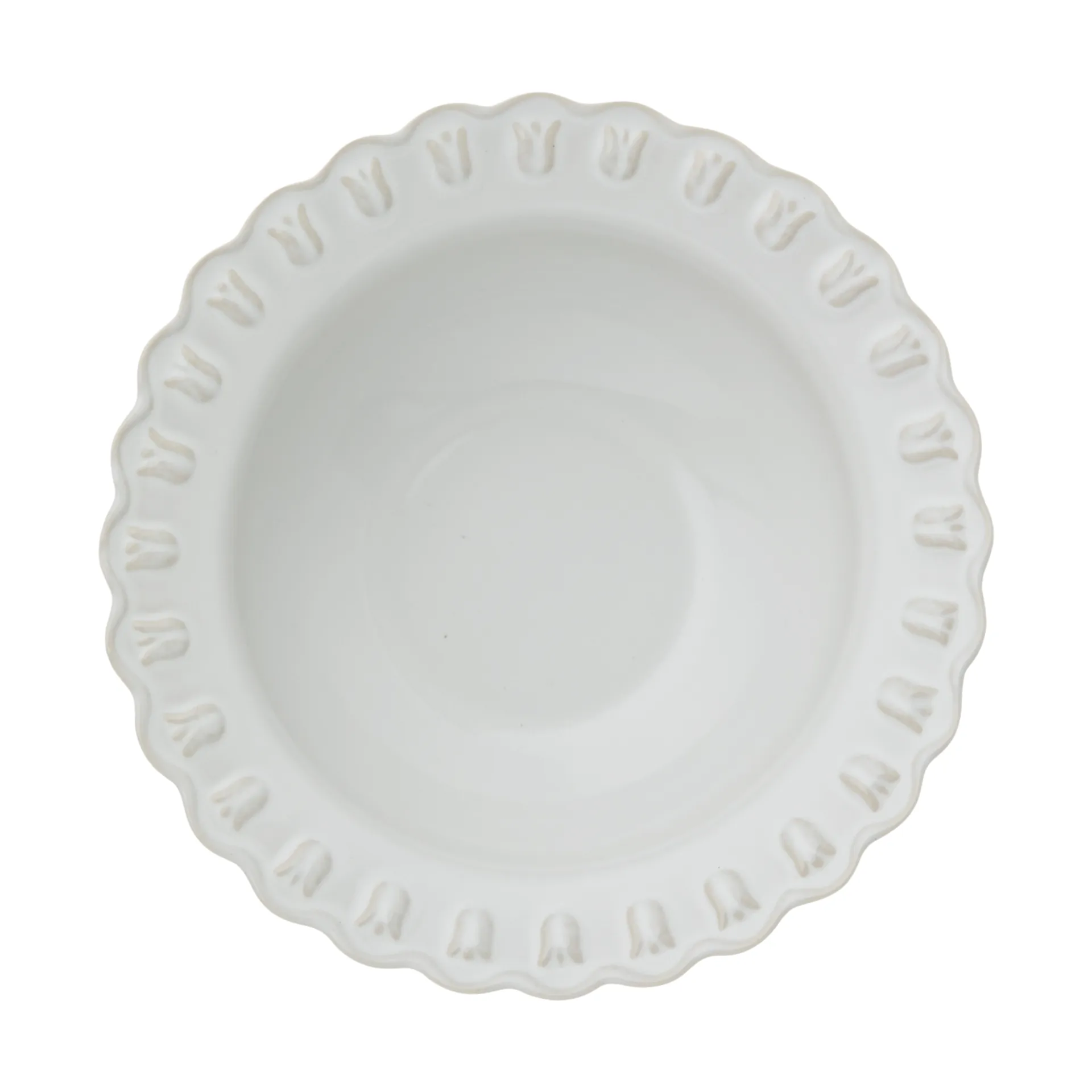 Tulipa dyb tallerken small Ø17 cm 2-pak, White PotteryJo