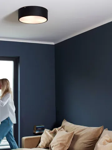 Colmar plafond - Sort, Ø41 x 13 cm - PR Home