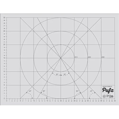 Bageplademåtte 33x43 cm, Hvid Pufz