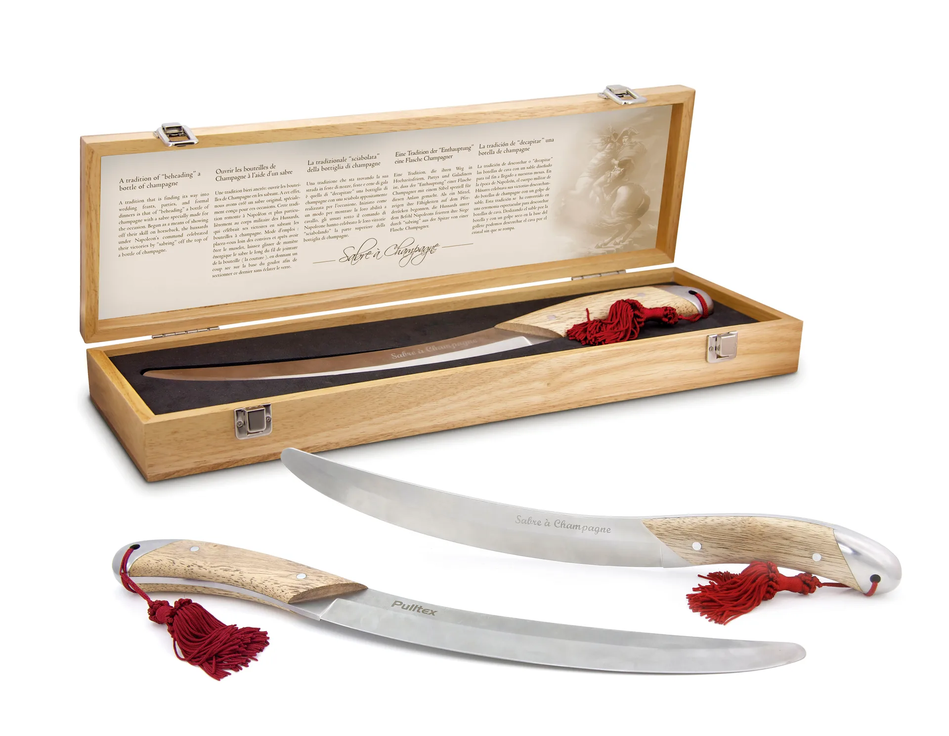 Pulltex champagnesabel 50,5 cm, Rustfrit stål-eg Pulltex