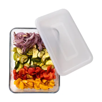 Cook & Freez rektangulært fad med låg - 24x19x8 cm - Pyrex