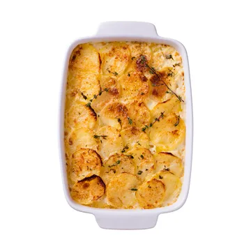 Pyrex rektangulært fad keramik hvid - 35x25 cm - Pyrex