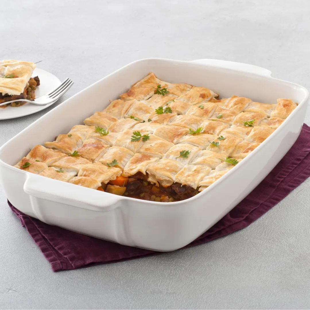 Pyrex rektangulært fad keramik hvid, 35x25 cm Pyrex