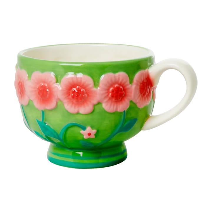 Rice Embossed Flower keramikkrus 30 cl, Sage green RICE
