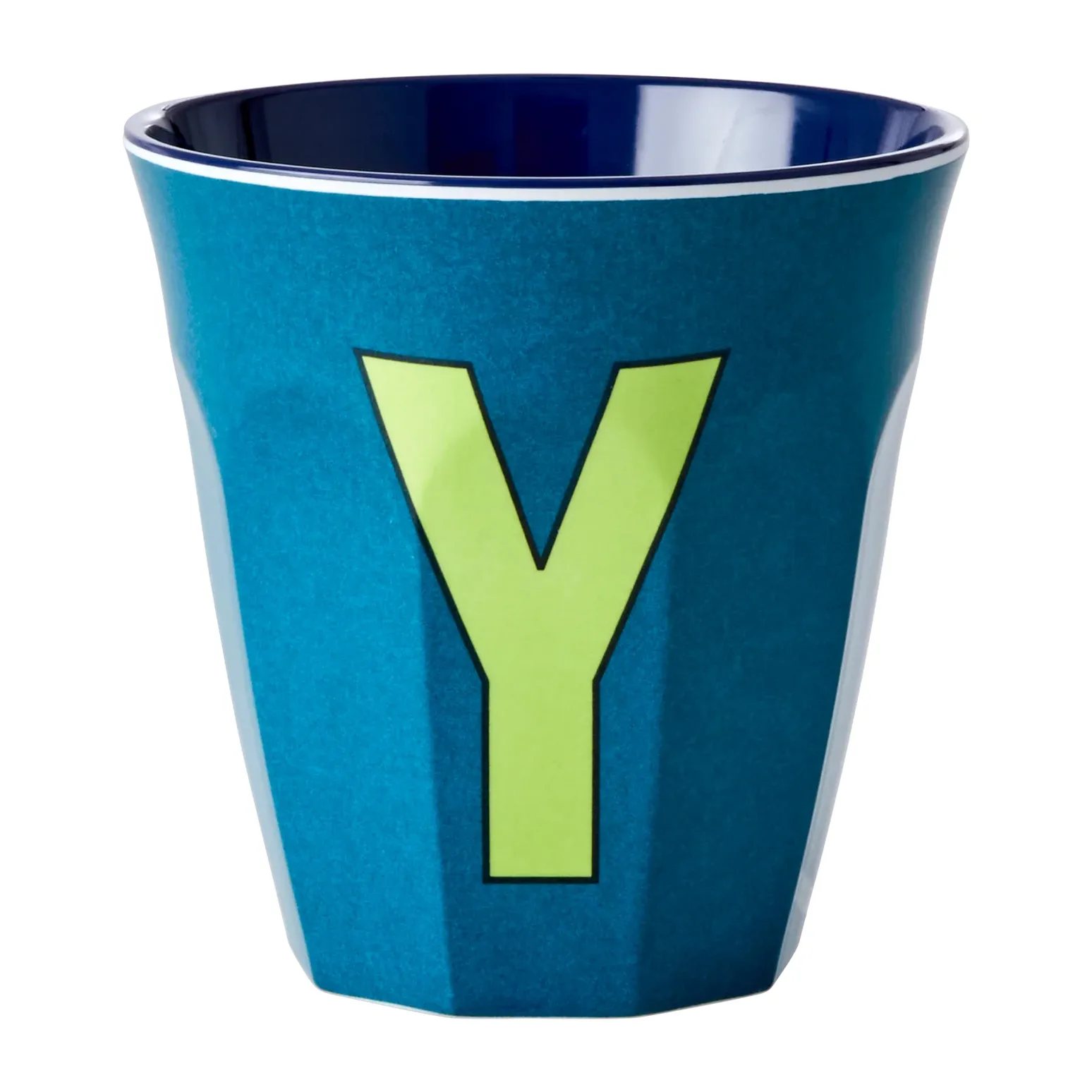 Rice melaminkop medium bogstav Y 30 cl, Emerald green RICE