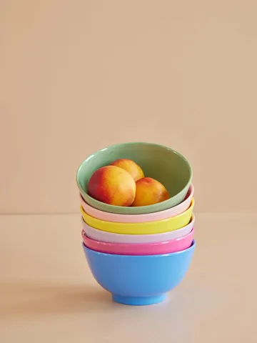 Rice melaminskål medium Ø15 cm 6 dele - Multicolor - RICE