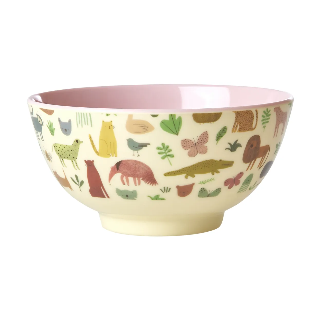 RICE Rice melaminskål medium Sweet Jungle Print-Soft pink