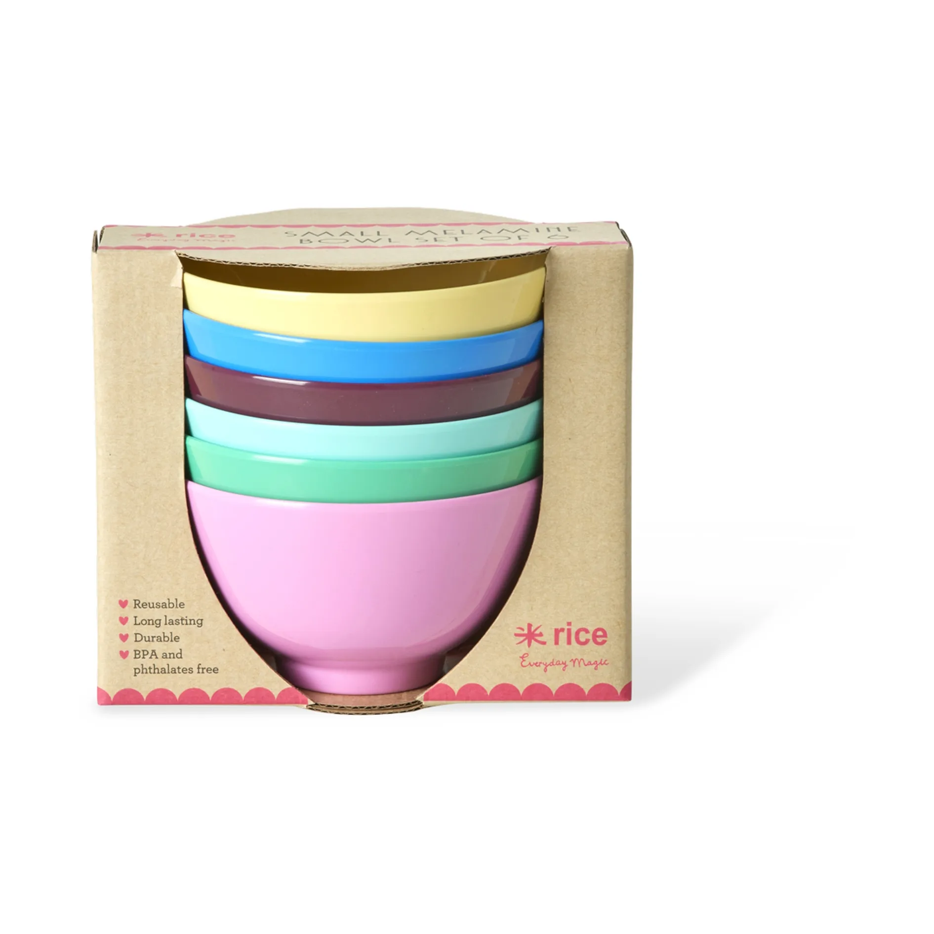 Rice melaminskål small 30 cl 6-pak, Show your true colors RICE