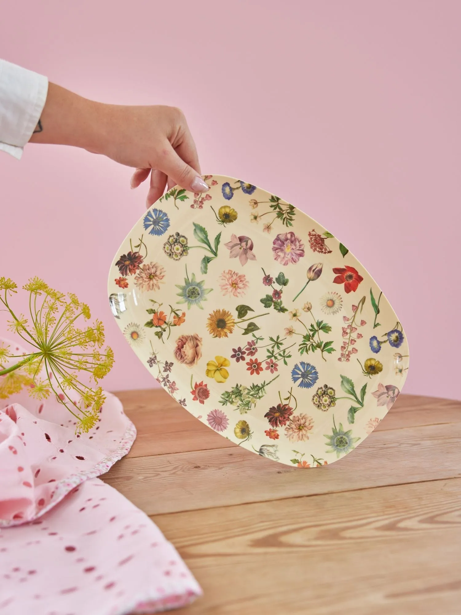 Rice melamintallerken 22 x 30 cm, Floras Dream RICE