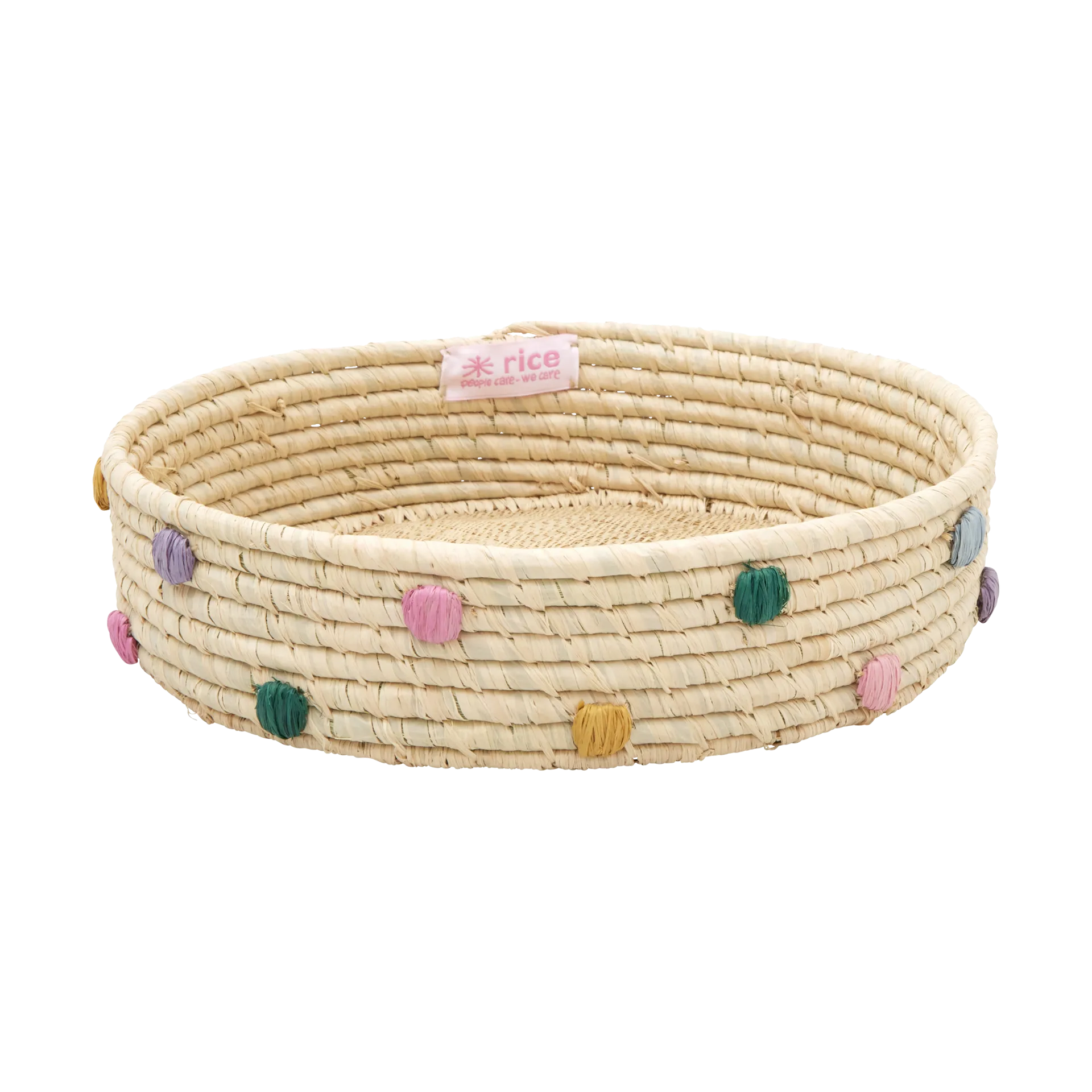 Rice raffia opbevaringskurv lav Ø25 cm, Natural RICE