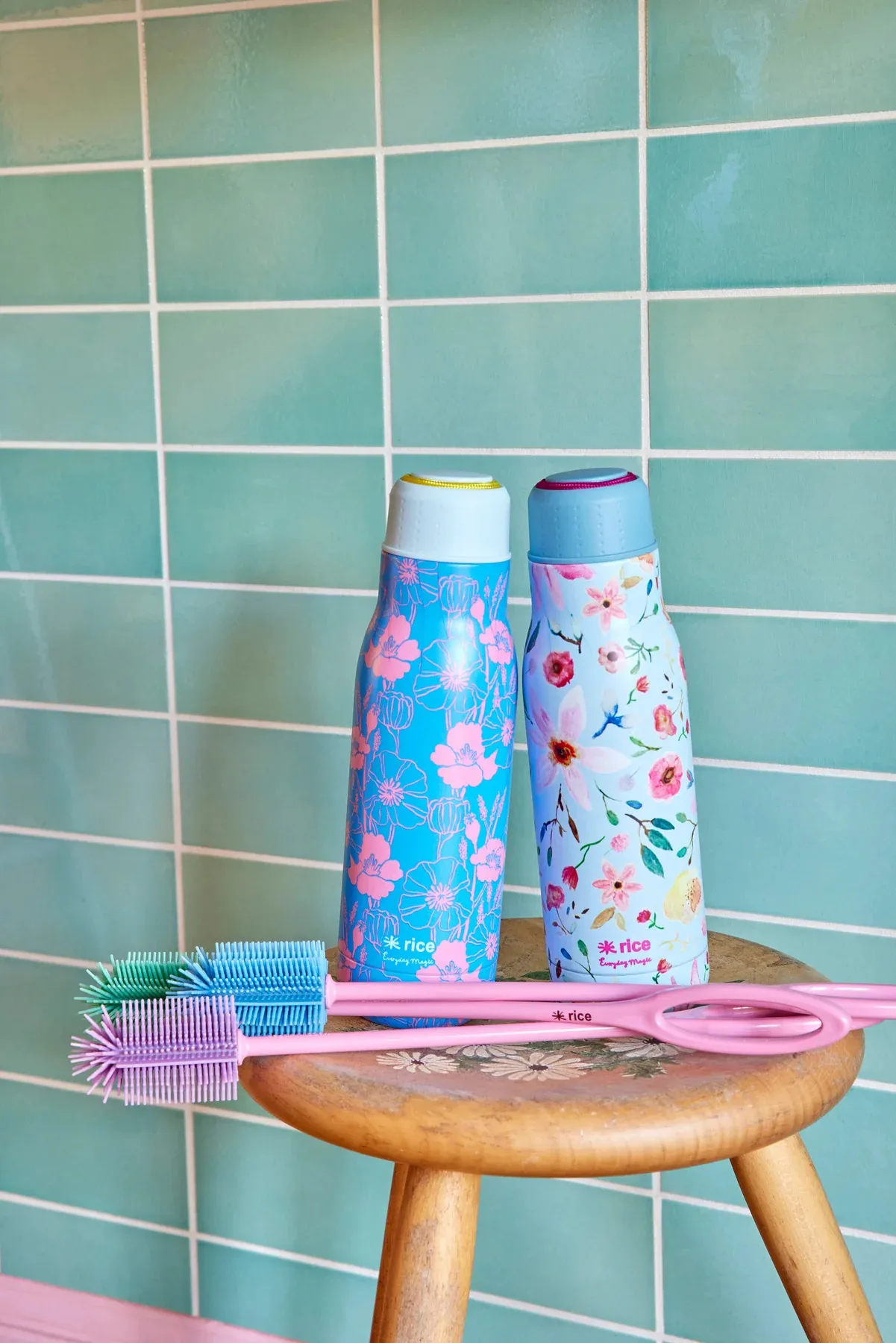 Rice termoflaske 50 cl, Poppie love/Blue RICE