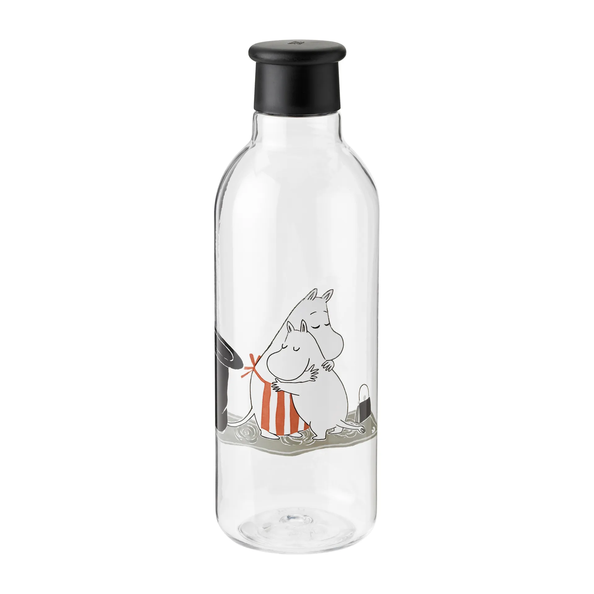 DRINK-IT Mumin vandflaske 0,75 L, Black-red RIG-TIG