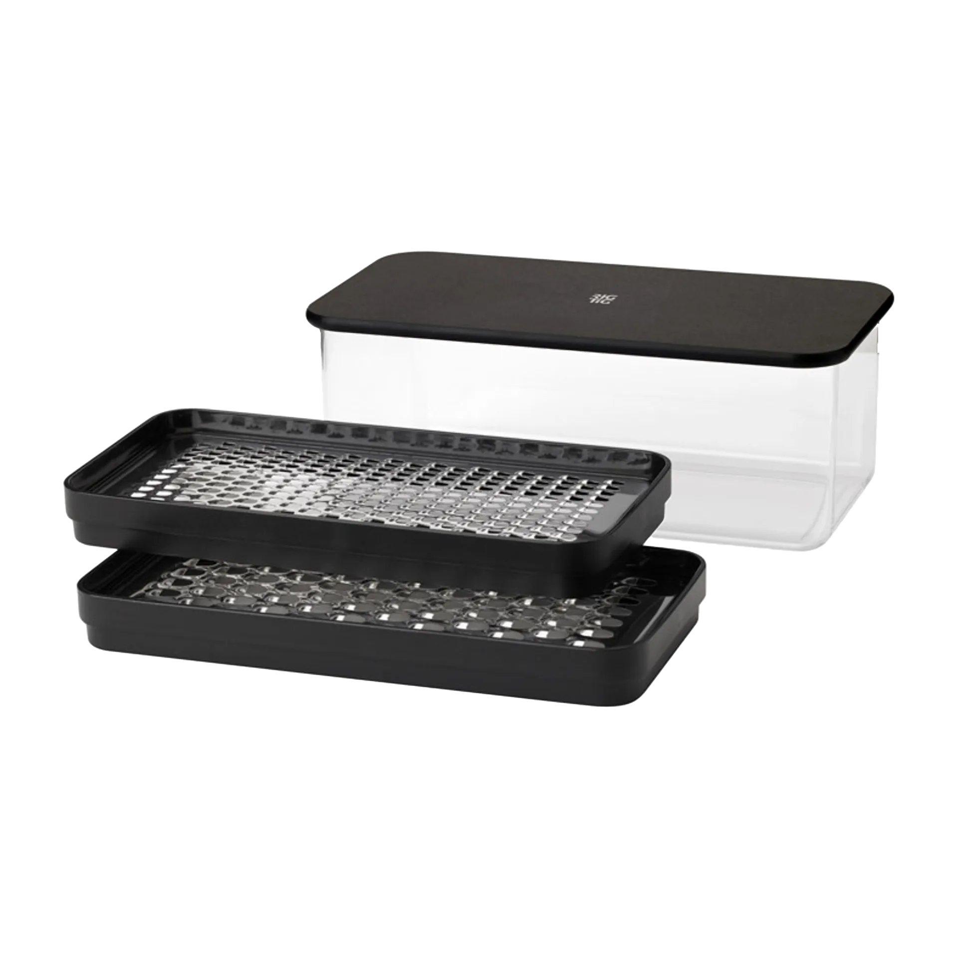 GRATE-IT rivejern med beholder, Black RIG-TIG