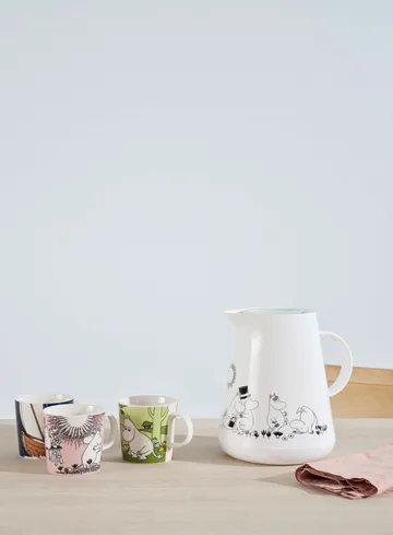 HOTTIE Mumin termokande 1 L - White/Dusty green - RIG-TIG