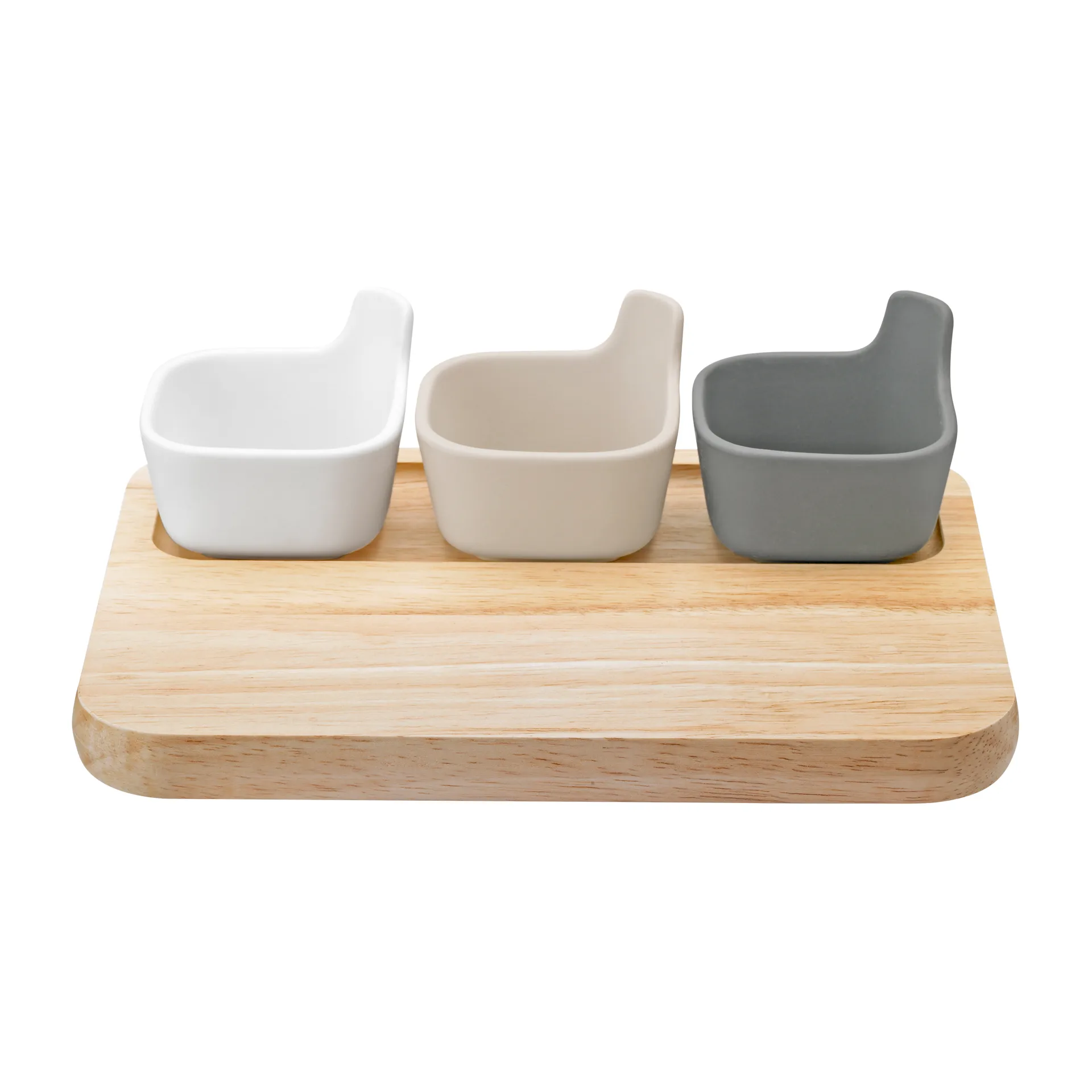 TAPAS serveringssæt, Hvid/Beige/Grå RIG-TIG