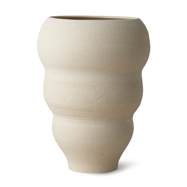 Hand turned vase no. 60 Curved, Vanilla Ro Collection