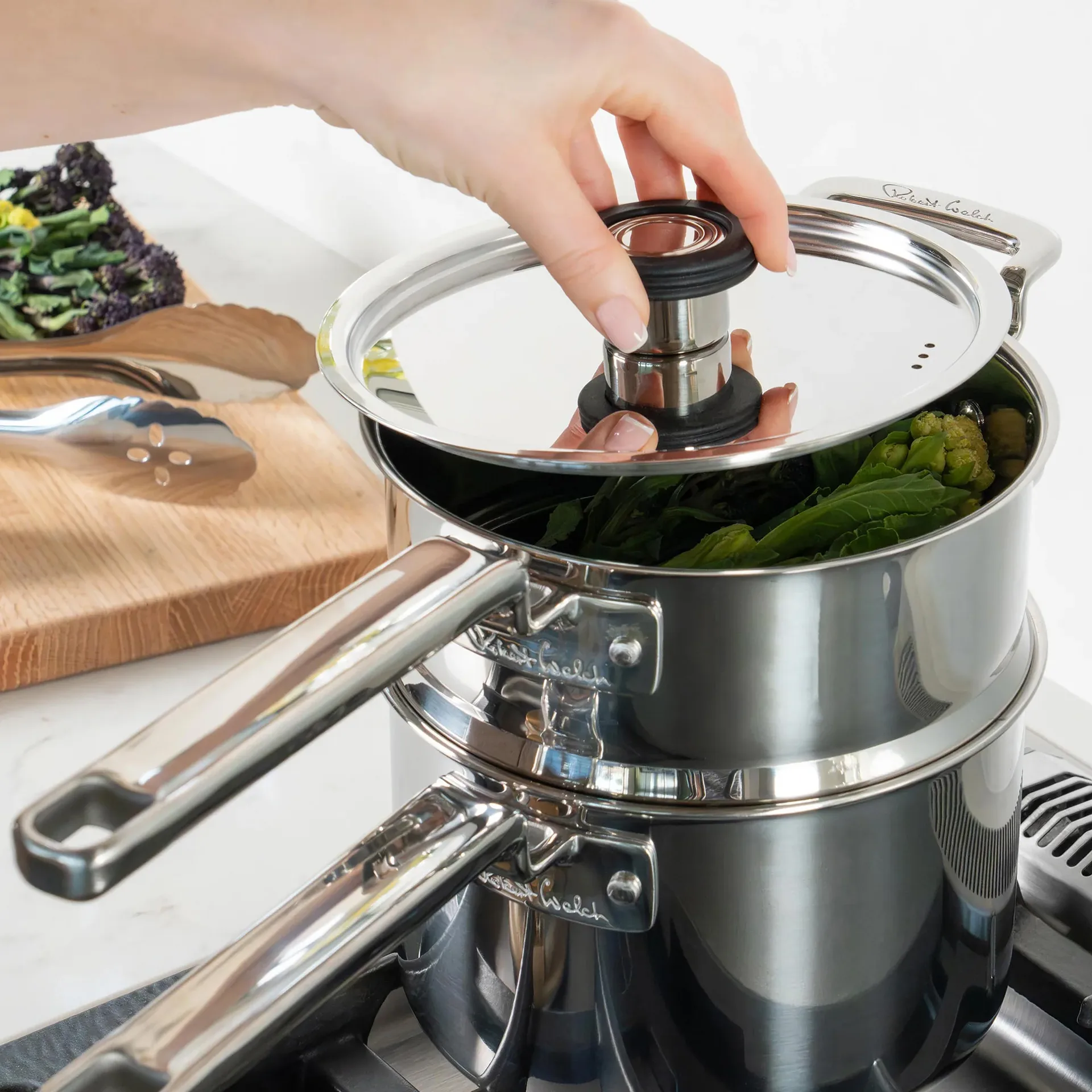 316 Series dampindsats sæt, Rustfrit stål, 2 dele Robert Welch