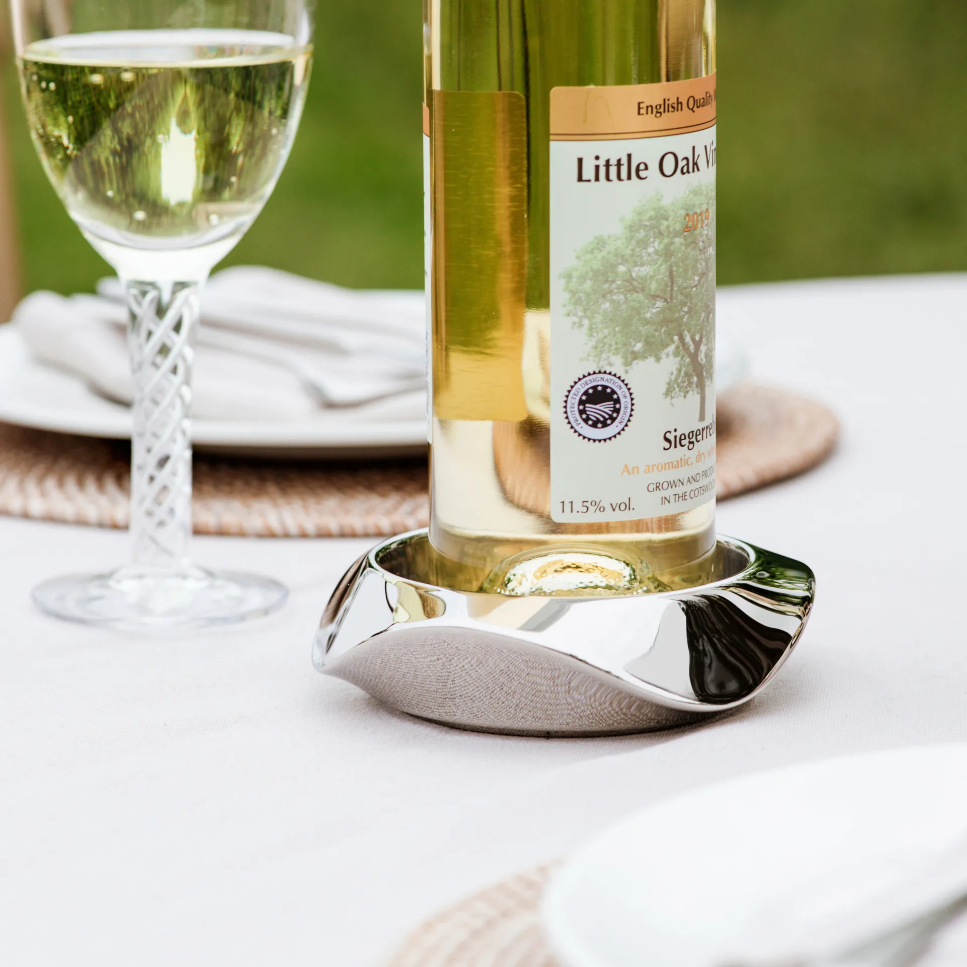 Drift underlag / coaster til vinflaske, Rustfrit stål Robert Welch