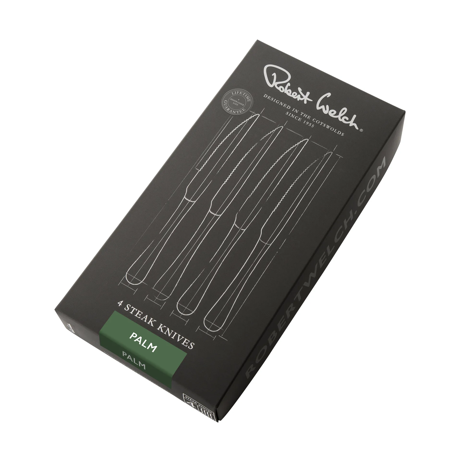 Palm Bright grillkniv 4-pak, Rustfrit stål Robert Welch