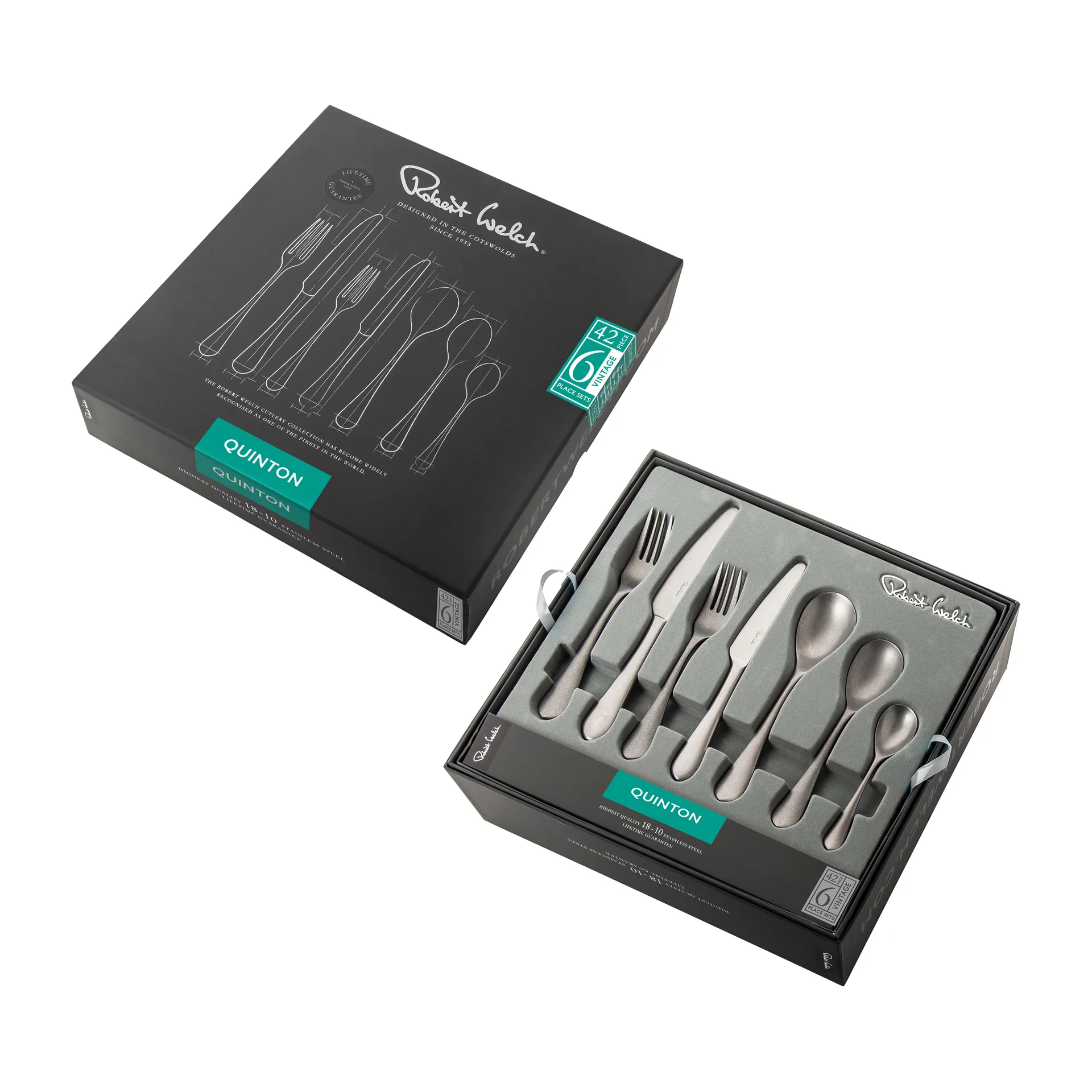 Quinton Vintage bestiksæt, 42 dele Robert Welch
