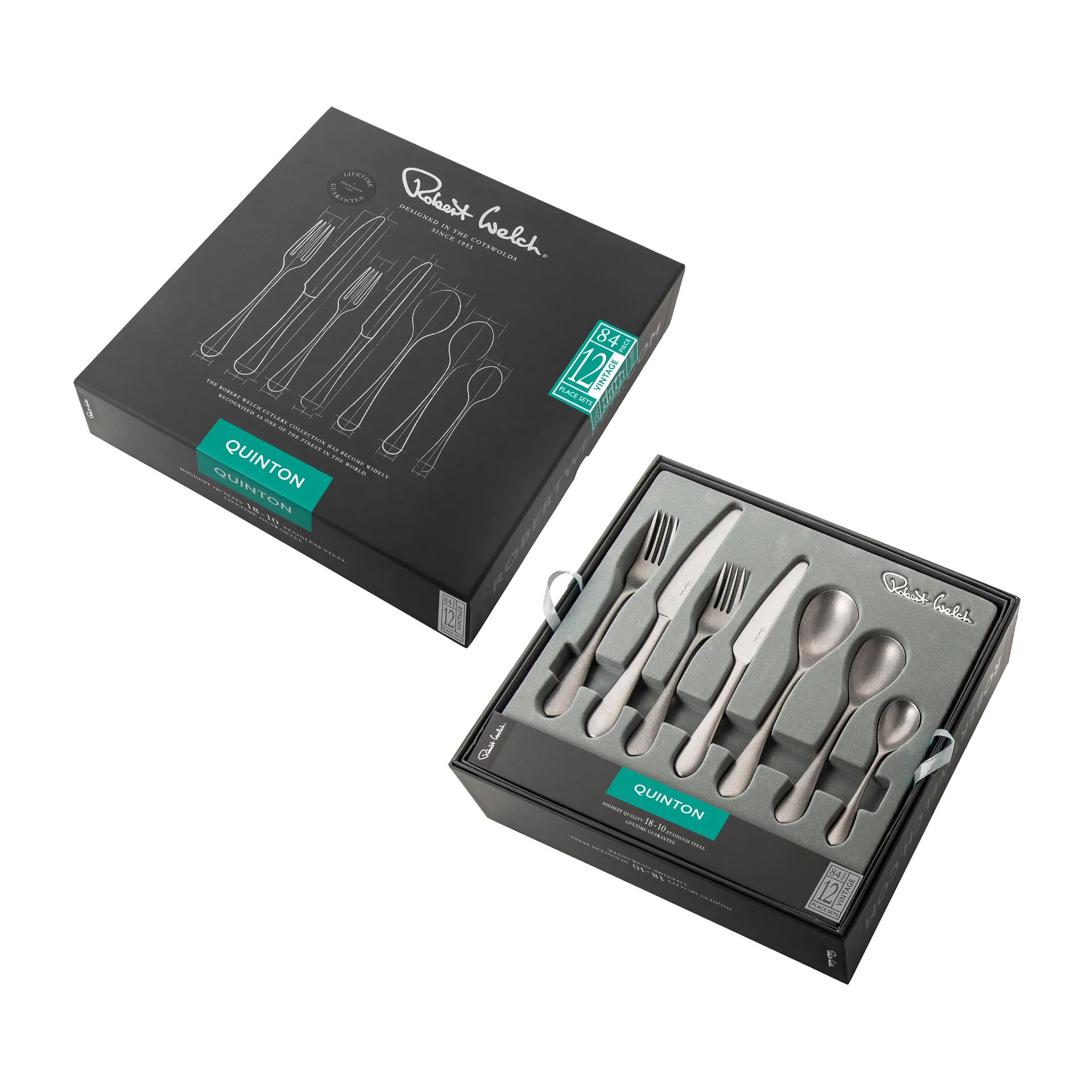 Quinton Vintage bestiksæt, 84 dele Robert Welch