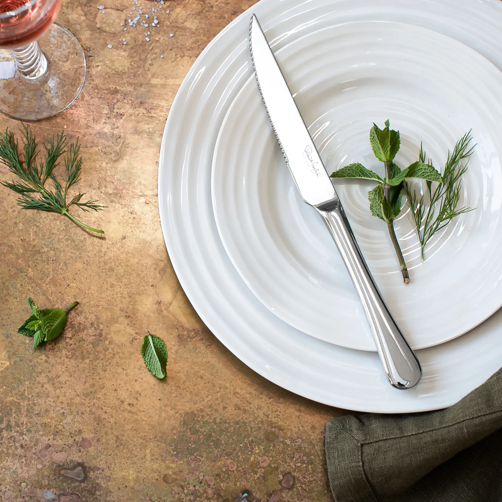 Radford steakkniv – blank, Rustfrit stål Robert Welch