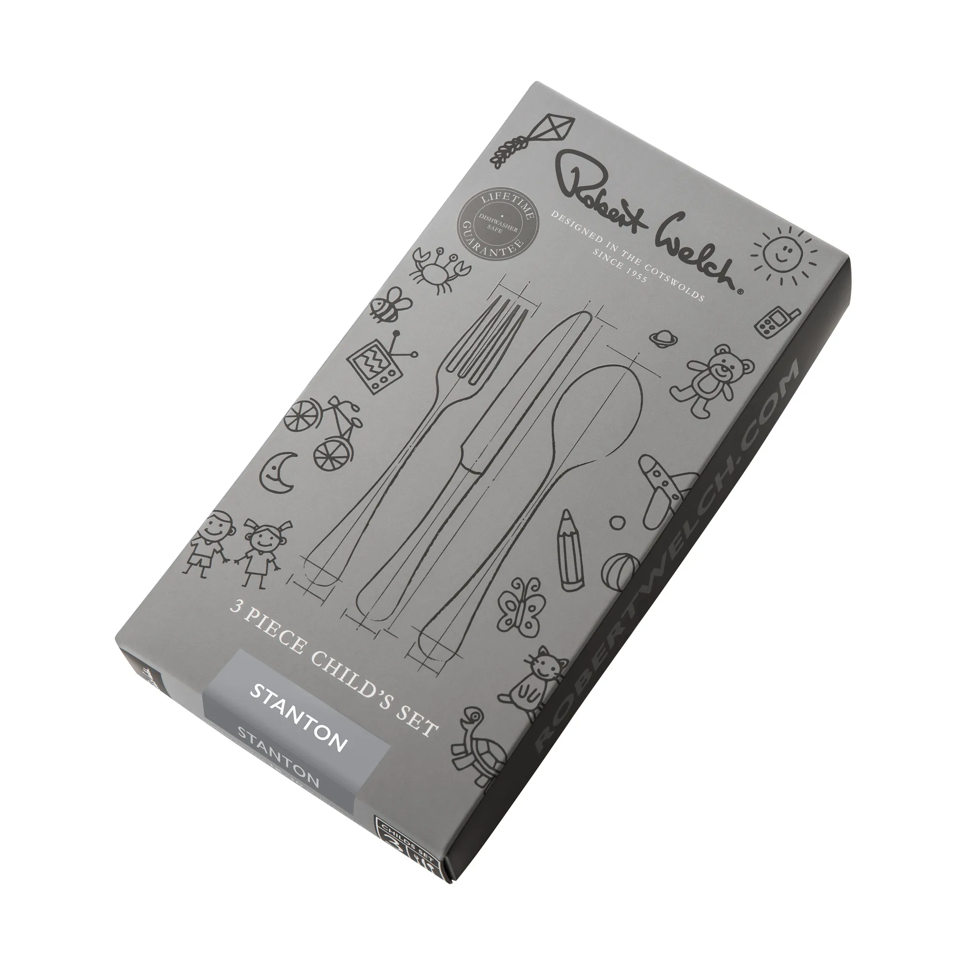 Stanton Bright børnebestik 3 dele, Rustfrit stål Robert Welch